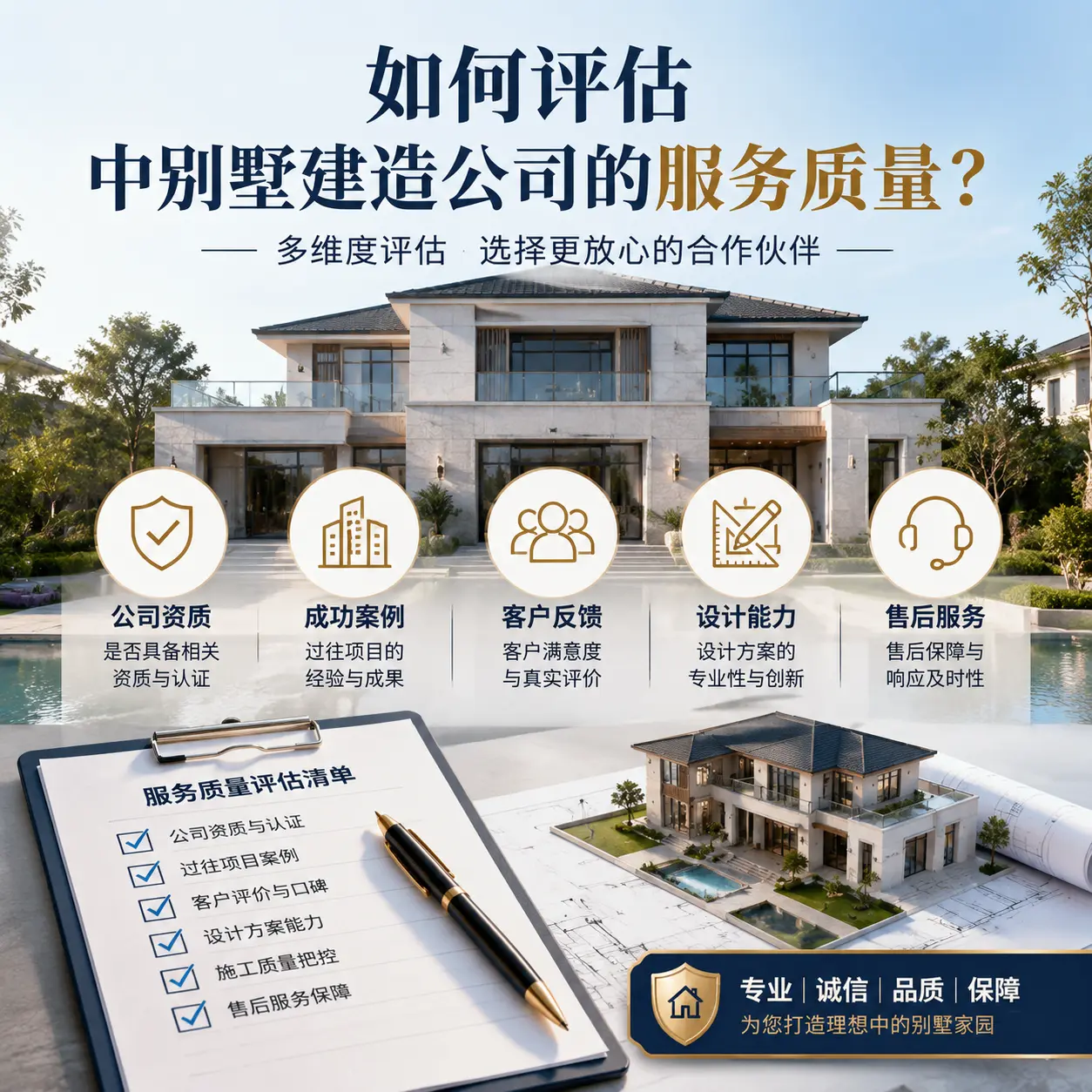 如何评估 东城 中别墅建造公司的服务质量？
