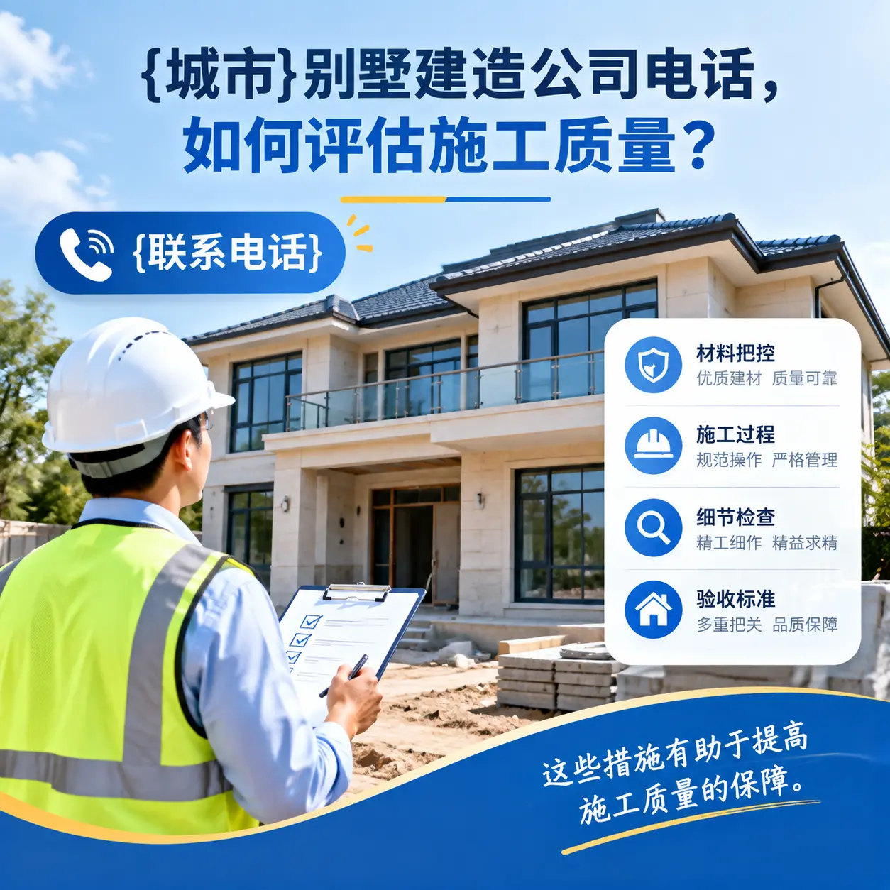 东城别墅建造公司电话,如何评估施工质量?