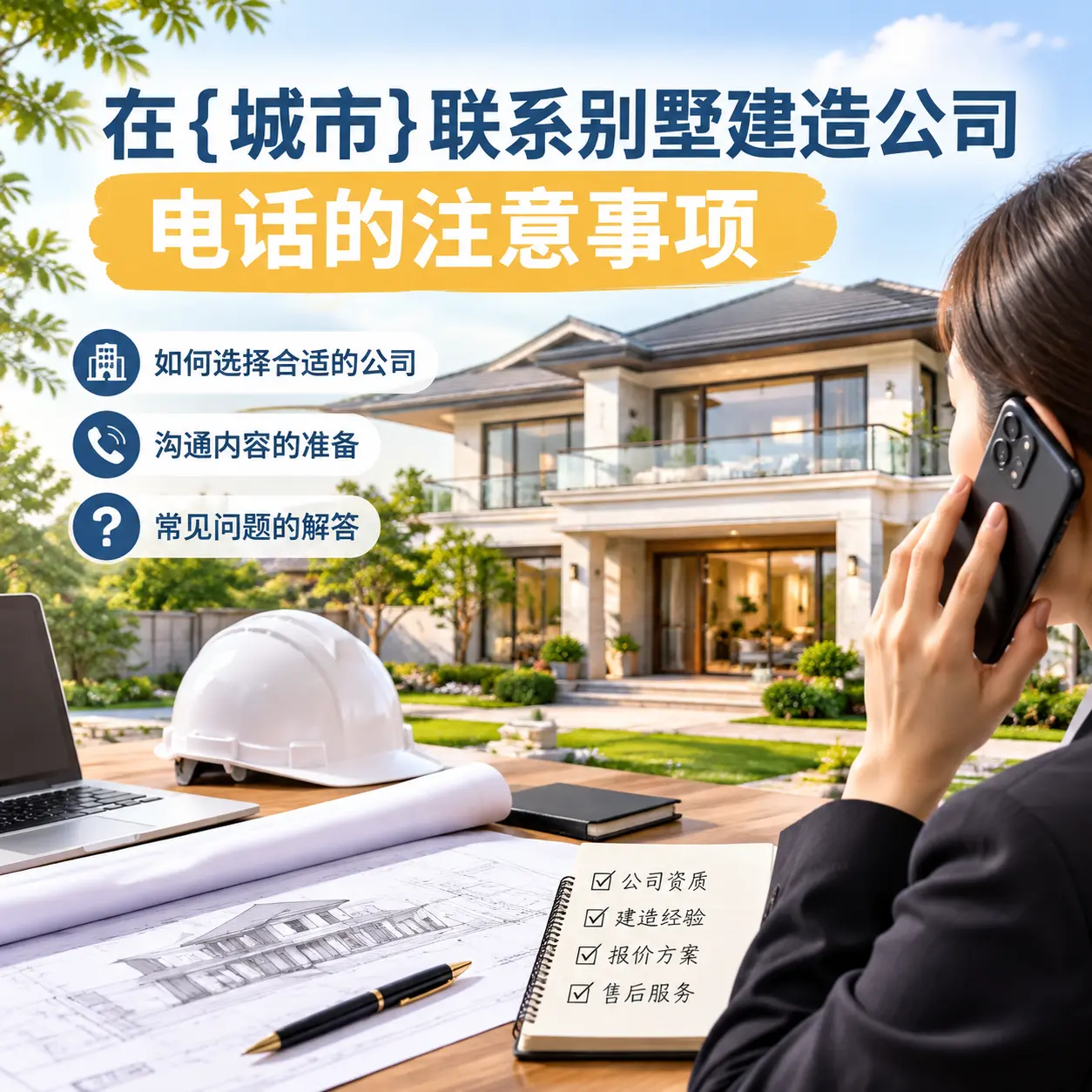 在东城联系别墅建造公司电话的注意事项