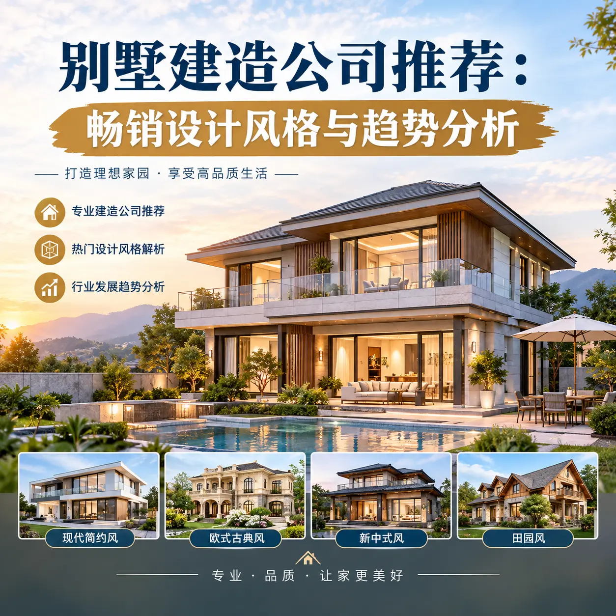 别墅建造公司推荐: 东城 畅销设计风格与趋势分析