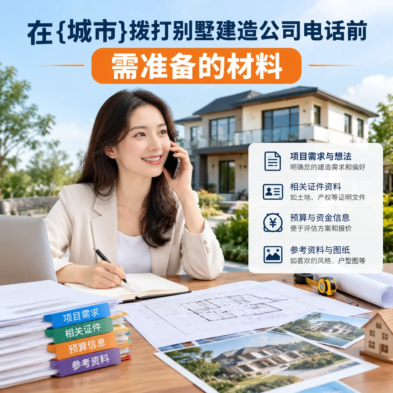 在东城拨打别墅建造公司电话前需准备的材料