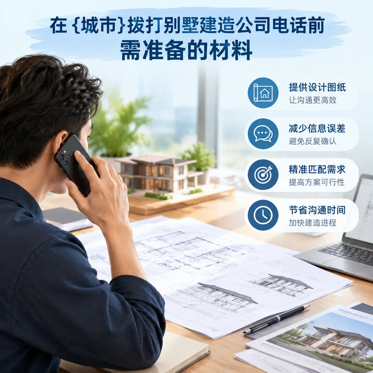 在东城拨打别墅建造公司电话前需准备的材料