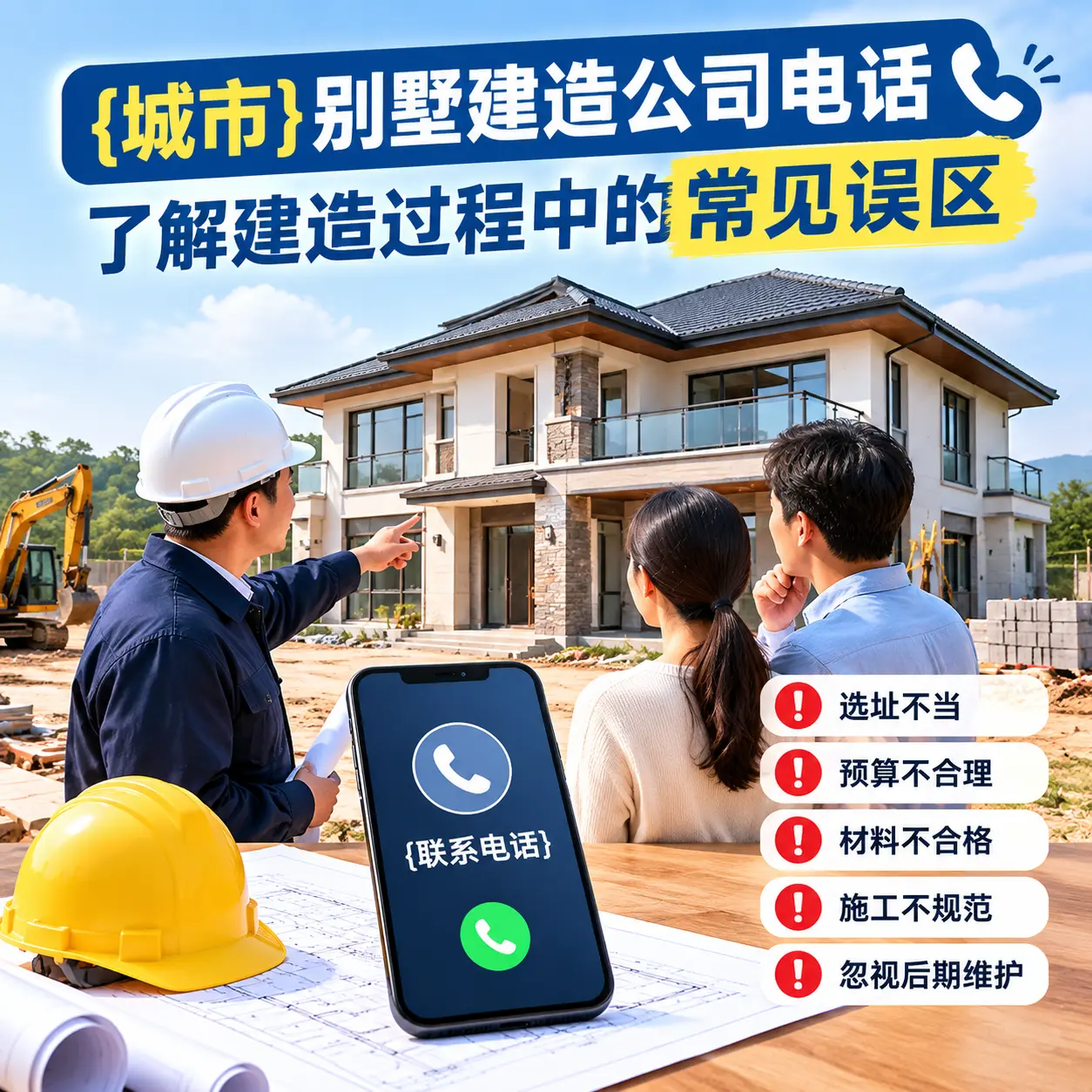 东城别墅建造公司电话,了解建造过程中的常见误区