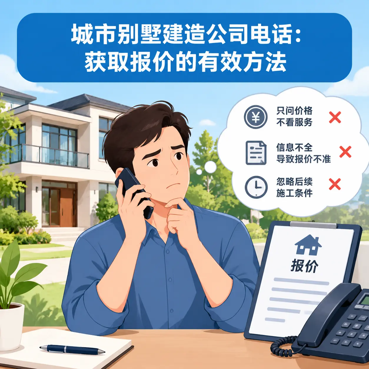 东城别墅建造公司电话:获取报价的有效方法