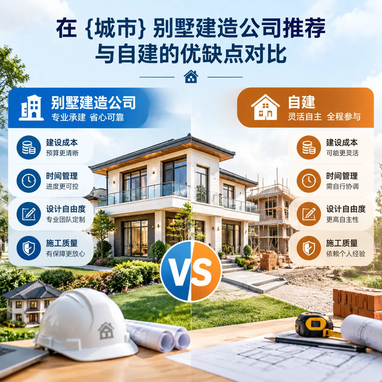 在 东城 别墅建造公司推荐与自建的优缺点对比